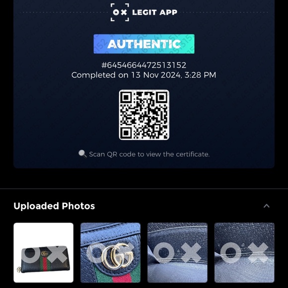 Genuine Gucci Web Ophidia black leather zip around wallet organizer - Picture 2 of 16